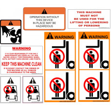 Fork lift safety sticker set Fork lift safety sticker set